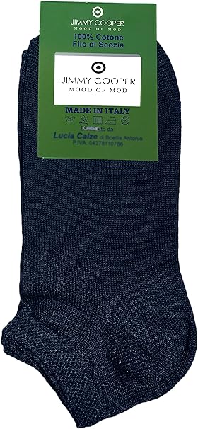 Calzini bambino bambina corti in cotone estivi in filo di scozia leggeri fantasia invisibili colorati bimbo bimba. Prodotto Italiano. Confezione da 6 Paia - JIMMY COOPER mood of mod