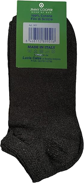 Calzini bambino bambina corti in cotone estivi in filo di scozia leggeri fantasia invisibili colorati bimbo bimba. Prodotto Italiano. Confezione da 6 Paia - JIMMY COOPER mood of mod