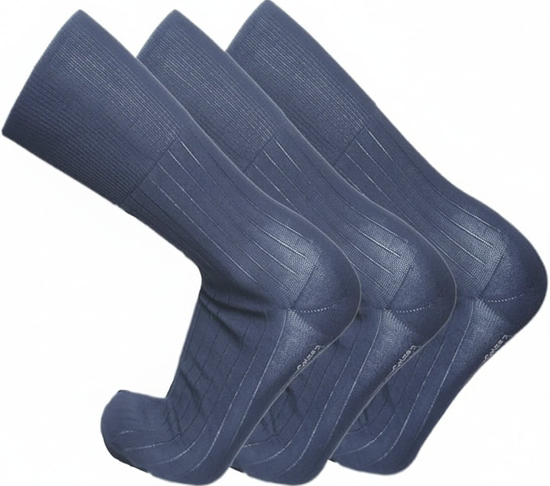 Confezione da 6 paia Calze Sanitarie corte in Cotone Filo di Scozia con Polsino alto a costina raccomandato per favorire la circolazione a compressione Graduata, Made in Italy. - JIMMY COOPER mood of mod